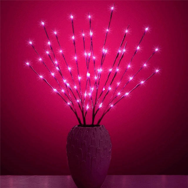 Kerst wilgentakken set - 20 LEDs - Roze Kerst wilgentakken set - 20 LEDs - Roze
